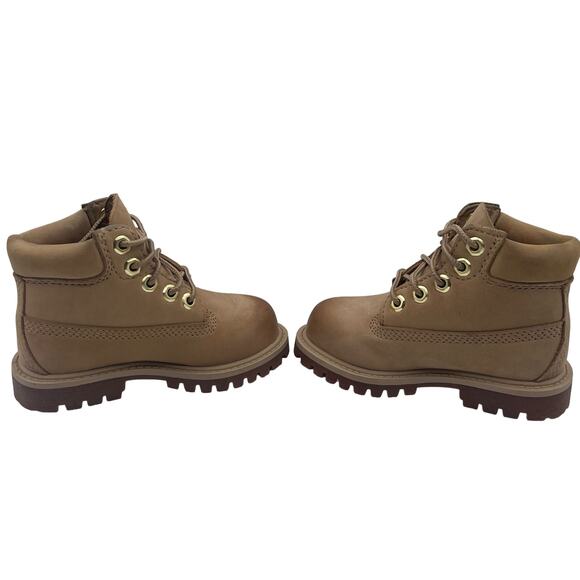 Timberland Premium 6in Waterproof Beige Nubuck Boots Toddler 7 - Picture 7 of 8